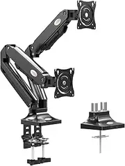 Dual Monitor Stand and Mount, Dual Monitor Arm for Screens Up to 32 Inch,Double Monitor Desk Mount,Vesa Mount 75x75mm to 100x100mm,Max Load 22lbs