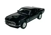 WELLY OLD TIMER 1969 FORD MUSTANG BOSS 429 BLACK 1:34 DIE CAST METAL NEW IN BOX