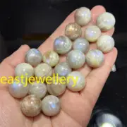 20pcs Natural Moonstone Carved Sphere quartz crystal ball Reiki Healing 14mm+