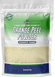 Myoc Orange Peel Powder- 227 Gram (8oz) | Pure & Natural Orange Peel Powder for Skin Care| No Added Preservative | Best Diy Face Mask Ingredient | Rich in Vitamin C| Orange Peel Powder for Hair