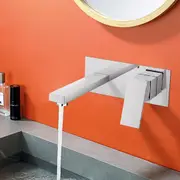 Bathroom Taps Kitchen Laundry Faucet Basin Mixer Wall Taps Faucet Sink Brass Silver WELS & WATERMARK