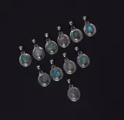 Wholesale 11PC 925 Solid Sterling Silver Ethiopian Opal Pendant Lot i674