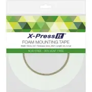X-Press It Foam Mounting Tape 18mm x 2mm x 4m (3/4"x4.4yd) double-sided adhesive