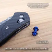 Benchmade 940-1 Osborne BLUE Anodized Custom Titanium Axis Lock Bar - No Knife