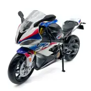 1:12 Scale BMW S1000RR Motorcycle Model Diecast Kids Toys for Boys Gifts White