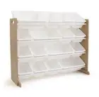Humble Crew Extra-Large Toy Organizer, 16 Storage Bins, Universal, Natural/White