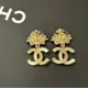 [二手] Chanel 皇冠垂墜珍珠耳環 耳針式 全新