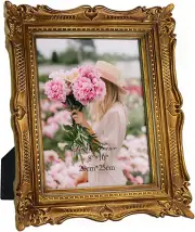 8x10 Vintage Style Bronze Picture Frame - Ornate Antique Motif Picture Frame