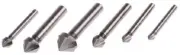 Dormer HSS COUNTERSINK DRILL BIT SET G2361 6Pcs 6.3-20.5mm 3-Flutes, 90° Angle