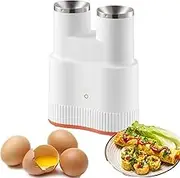 Double-Tube Automatic Egg Roll Maker, 50W Electric Non Stick Eggs Sausage Rolling Boiler, Vertical Omelet Maker, Automatically Rise Egg Rolls in 6 Minutes, for Home Break White