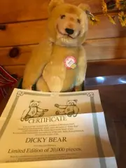 Steiff Dicky Replica 1930 Teddy Bear 13" #6578 Of 20,000 Mohair New