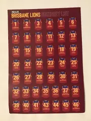 BRISBANE LIONS AFL FOOTBALL TEAM PLAYERS POST CARD , OFFICIAL,BARGAIN