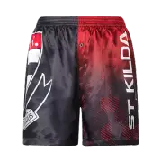 St Kilda Saints AFL AF9809 S21 Mens Team Logo Printed Satin Boxer Shorts New