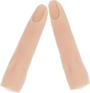 HAKIDZEL 2pcs Flexible Silicone Nail Practice Fingers Reusable Fake Hand Model for Nail Art Training Comfortable and Versatile Manicure Tool for Beauty Techniques