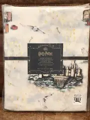 NEW Pottery Barn Teen Harry Potter Christmas at Hogwarts Percale Full Sheet Set