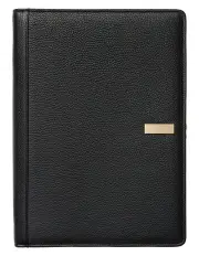 [Kinnon] Hudson A4 Compendium in Black Pebble/Gold