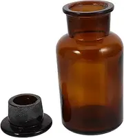 GAXIRE Lab Bottle Glass with Ground Stopper Graduated Storage Bottle for Chemical Laboratory Use UV Protection Precision Control