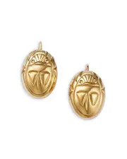 Bloomingdale's Fine Collection Scarab Drop Earrings in 14K Yellow Gold
