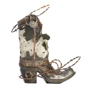 MDI Boot Wine Bottle Holder Rack Vintage/Retro Home Pub Bar Tabletop Decor