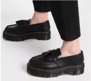 DR. MARTENS ADRIAN QUAD LEATHER PLATFORM TASSLE LOAFERS MSRP$210 Timeless Design