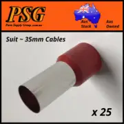 Cable Ferrules 35mm2 x 25 pack, Bootlace, Pin Crimps, Wire Sleeves