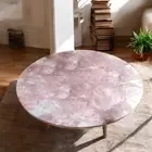 36" Rose Quartz Coffee Tea Table Top Console Bar Desk Modern Home & Bar Decors
