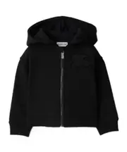 Burberry Kids Equestrian Knight Zip-Up Hoodie 24M,12M black