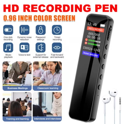 Digital Voice Recorder Dictaphone Audio Sound Recorder Mini Lecture MP3 Player