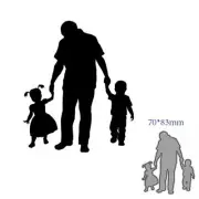 Dad Kids Metal Cutting Dies Cut Die Decoration Scrapbook Card Making Craft