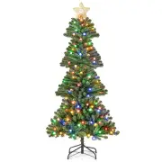 Costway180 CM Artificial Xmas Tree with Projection Light and 9 Lighting Modes-L