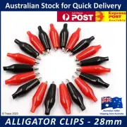 Alligator Clips 28mm Electrical Testing Crocodile Clamps Probe 2 / 4 / 10 Pcs