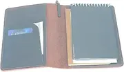 JJNUSA Compatible with Rocketbook Mini Cover Smart Business Handmade Distressed Genuine Leather Journal Notebook Cover for Moleskine Cahier Card Holder Mini 3.5" x 5.5" Darkbrown