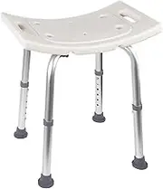 EZ2CARE Shower Chair, Adjustable Bath Seat, Bathroom Stool for Seniors, Elderly, Disabled, Lightweight Alloy Aluminum, Tool Free Assembly, Support 136 kg