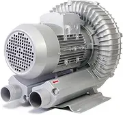 Ring Blower for Fish Tank Regenerative Blower,110V/220V 50Hz Single Phase, High-Pressure Vortex Ring Blower, Industrial Vacuum Pump Aluminum(1100w/1.48hp)