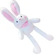 Pull Up Ears Rabbit Plush Toy,11inch Easter Bunny Pull-up Toys | Super Soft and Interactive, Switchable Ears for Car Key Ring Charm Backpack Pendant