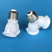 E27 LED Base Screw Light Lamp Bulb Socket E27 To 2-E27 Splitter Adapter