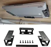 PIAOLGYI Black Under Desk Laptop Holder Mount with Screw,Under Desk Laptop Mount Bracket,Add On Under Table Laptop/Keyboard Storage（3 Pcs）