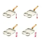 Cooking Pot Multi-section Breakfast Pan Heat Resistant Handle Aluminum Fried Egg