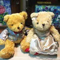 在飛比找PChome24h購物優惠-泰迪熊 TEDDY BEAR情侶泰迪熊對熊~腳底繡TEDDY