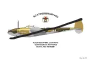 Rare P-38 Lightning CAF Confederate Air Force 11 X 17 print