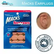 6x Mack's Snoozers Silicone Moldable Earplugs Snore Swim Study Ear Plugs 22dB