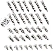 [ArrErr] 38 Pack Rachet Belt Pin Replacement Screw Side Rivet Fix Plug Nail Pins for Leather Belts Sliding Automatic Buckle Repair Parts Hardware Components, Silver