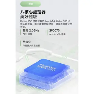 小米 Redmi 紅米13C 4G/128GB 6.7吋雙卡手機公司貨長待機八核心指紋辨識