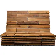 12 Sq Ft Interlocking Deck Tiles 24 X 12 Long Boards Snap Together Wood Flooring