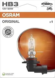2 x Sylvania Osram HB3 9005 P20d Original Line Halogen Bulbs 12V 60W