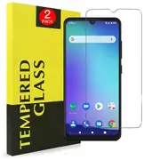 [2 PACK] Optus X Wave Tempered Glass Screen Protector Guard (Clear) - Case Friendly