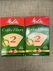 24 NIB Melitta #2 Cone Coffee Filters, Natural Brown, 40 Count