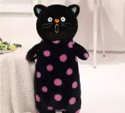 100cm Cute Soft Cat Plush Toys Stuffed Pink Black Kitty Kitten Bed Pillow B