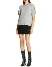 [Sass & Bide] Heist Embellished Tee in Grey Marle