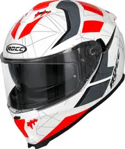 Rocc 390 Dekor, full face helmet , color: White/Red , size: M